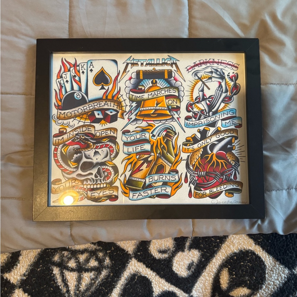Framed Tattoo Flash Art Print